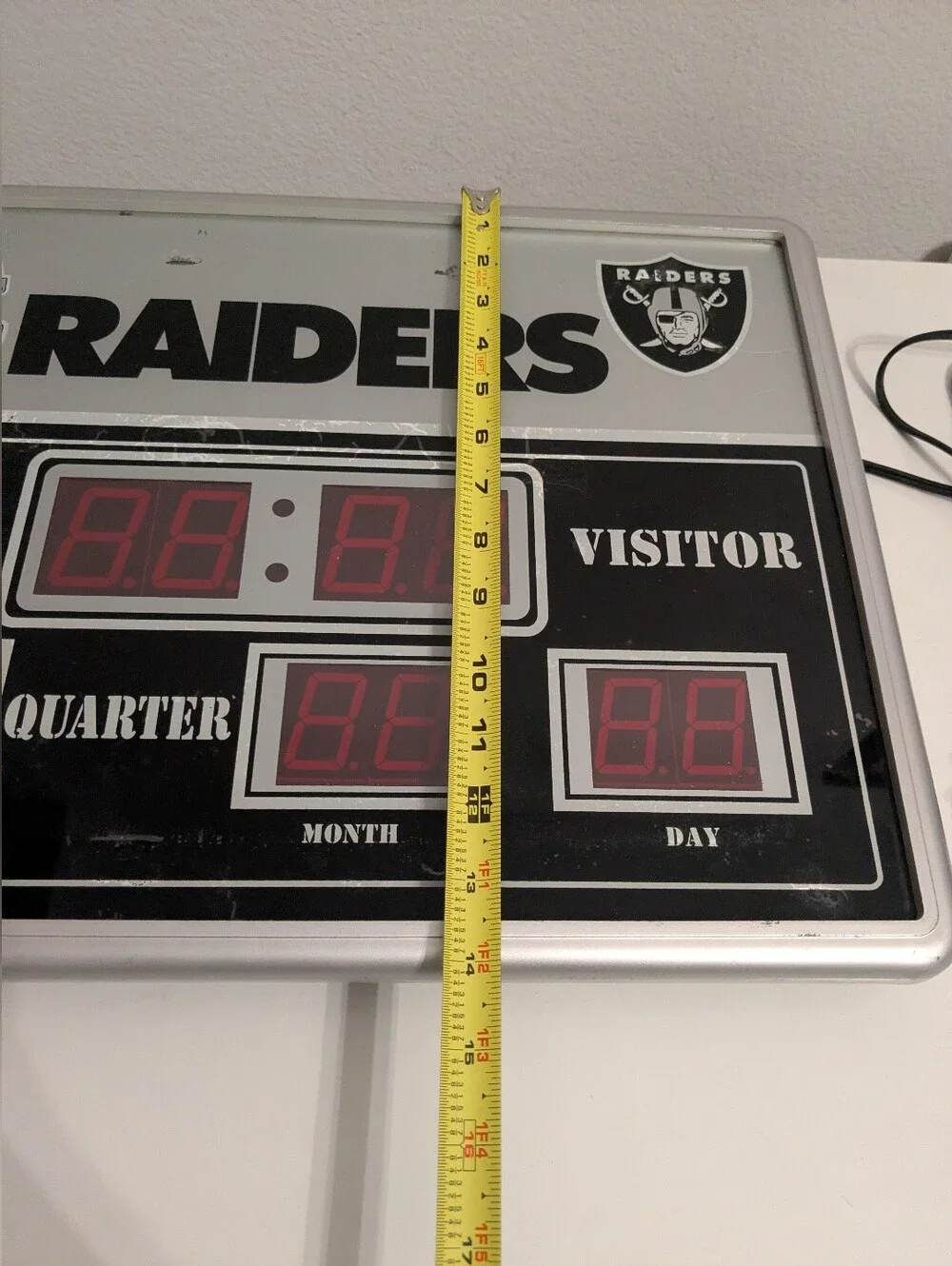 NFL RAIDERS Football Digital Scoreboard Display Clock (READ)